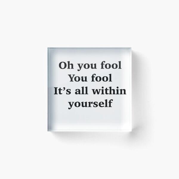 Item preview, you fool (beautiful) designed and sold by psychic-maiden.
