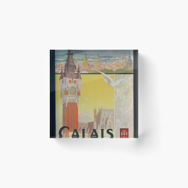 Item preview, Calais retro poster designed and sold by CorasPosters.