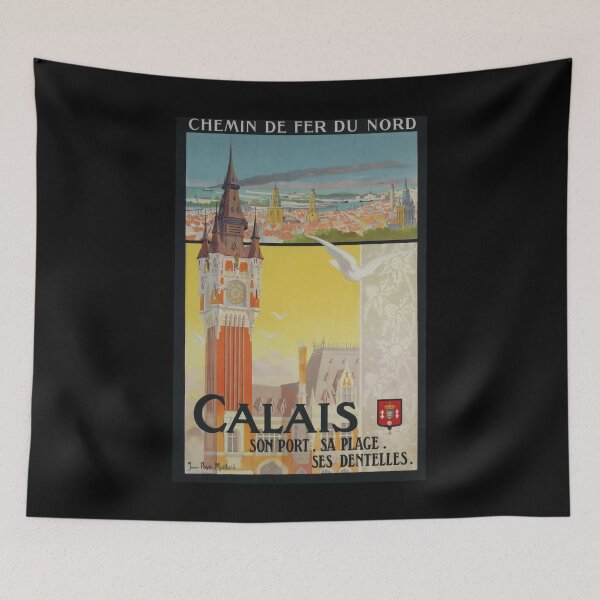 Item preview, Calais retro poster designed and sold by CorasPosters.