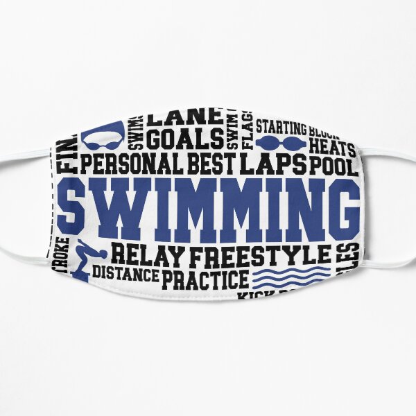 Swimming Word Art Flat Mask