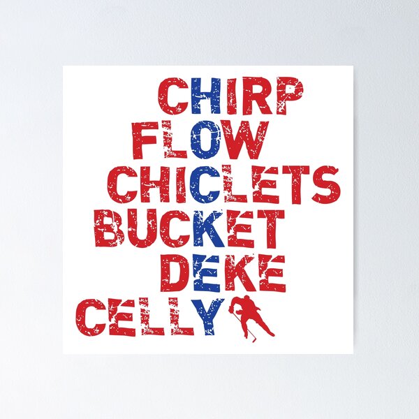 Item preview, Hockey - Slang Words - Red and Blue designed and sold by Eye on the Blueline.