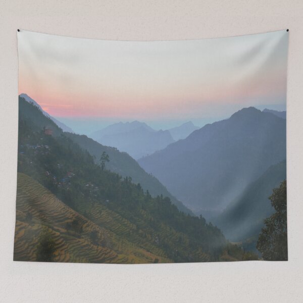 Item preview, Dreamy sunset mountain view designed and sold by Mariolangstieh.