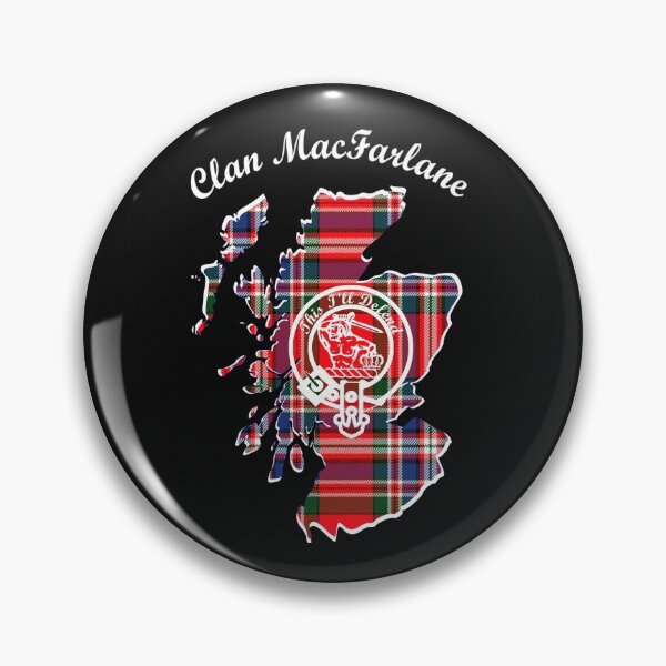 Item preview, Clan MacFarlane Scotland Map Crest designed and sold by BagTown Clans.
