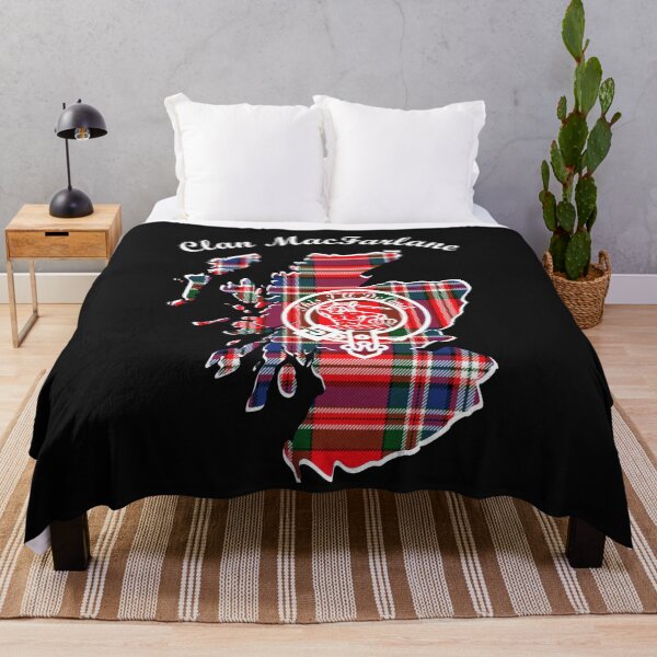 Item preview, Clan MacFarlane Scotland Map Crest designed and sold by BagTown Clans.