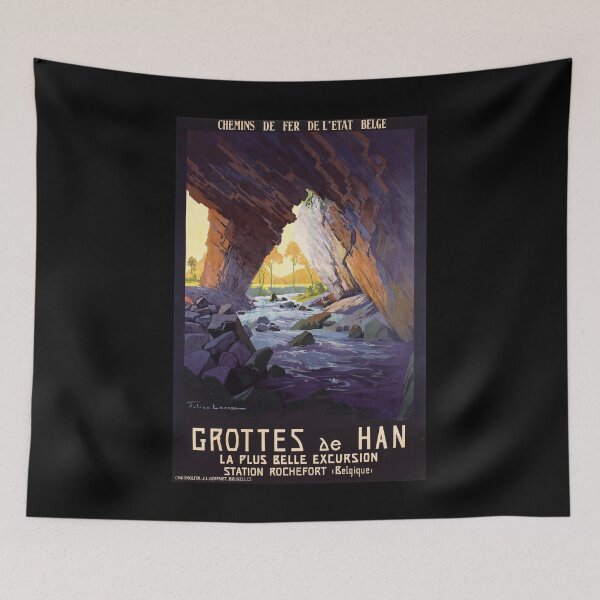 Item preview, Grottes de Han retro poster designed and sold by CorasPosters.