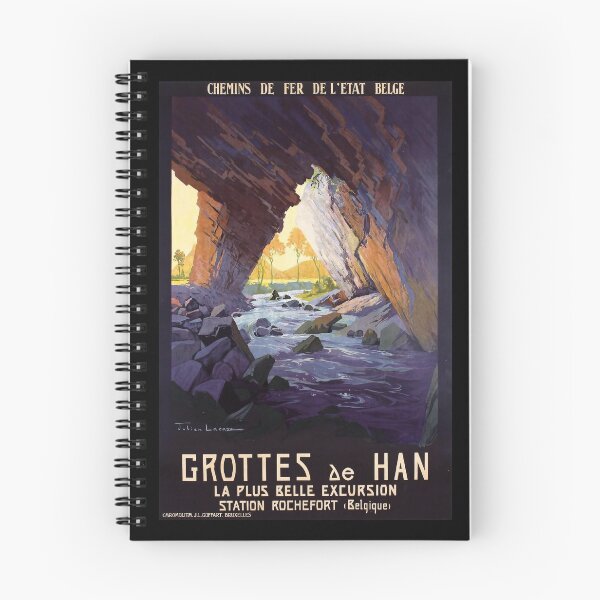 Item preview, Grottes de Han retro poster designed and sold by CorasPosters.