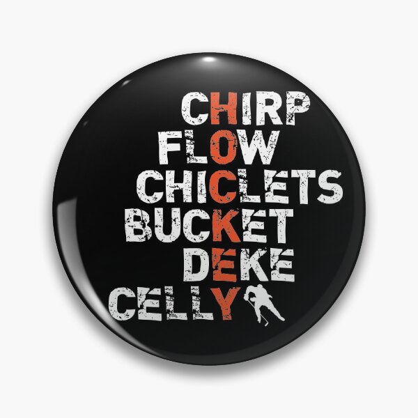 Item preview, Hockey - Slang Words - Orange and White designed and sold by Eye on the Blueline.