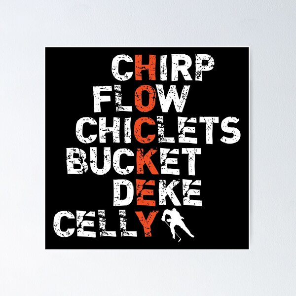 Item preview, Hockey - Slang Words - Orange and White designed and sold by Eye on the Blueline.