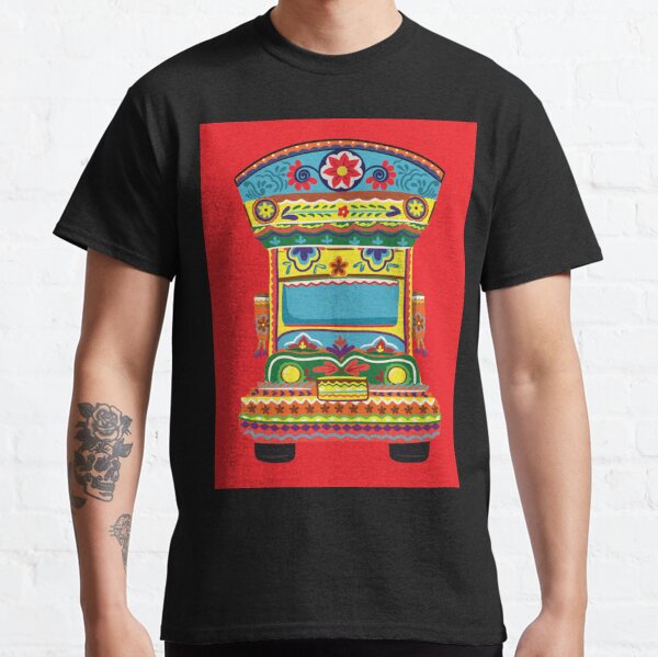 Truck Art in Red - Floral & Colorful Truckart Classic T-Shirt
