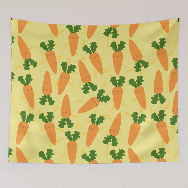 Item preview, Cute Carrot Pattern Yellow Background designed and sold by SofiaSava01.