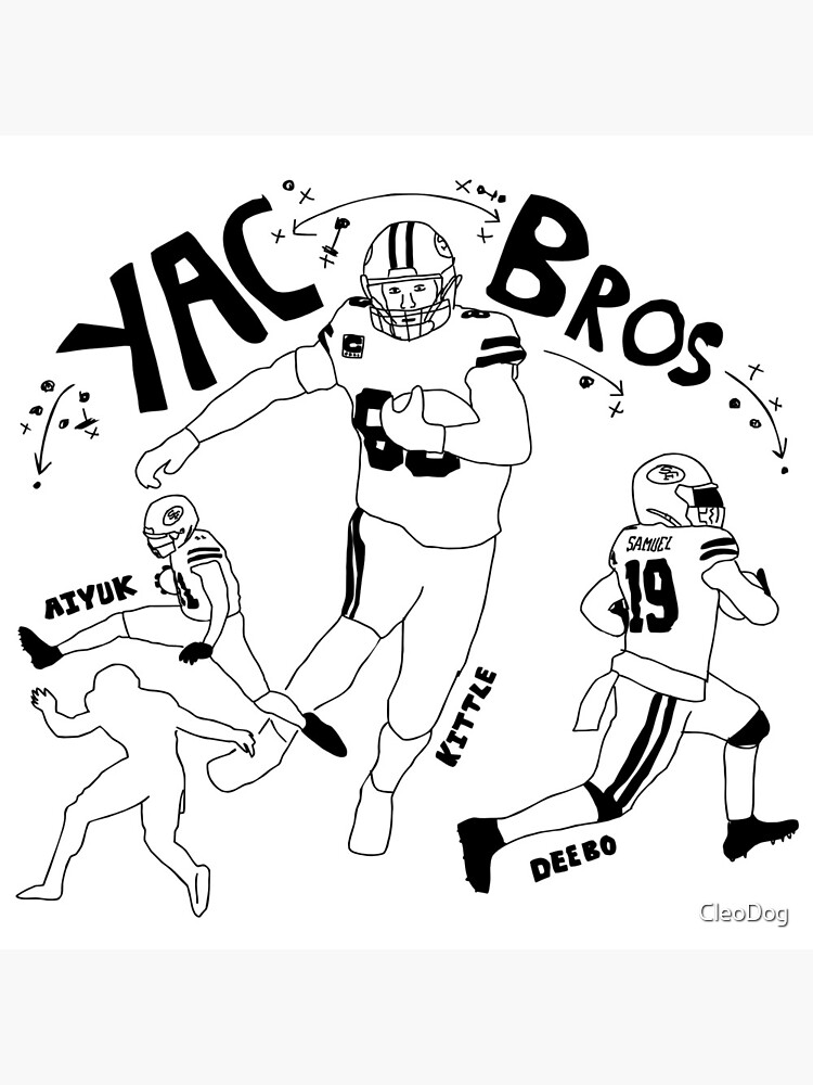 New 49ers Super YAC Bros. Kittle, Deebo, Aiyuk and CMC T-Shirt