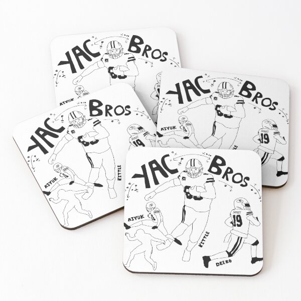 Item preview, YAC Bros Kittle Deebo Aiyuk San Francisco Yards After Catch Bros Minimalist Design designed and sold by CleoDog.
