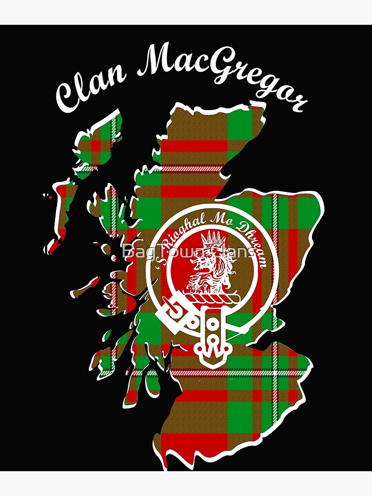 "Clan MacGregor Scotland Map Crest" Photographic Print for Sale by