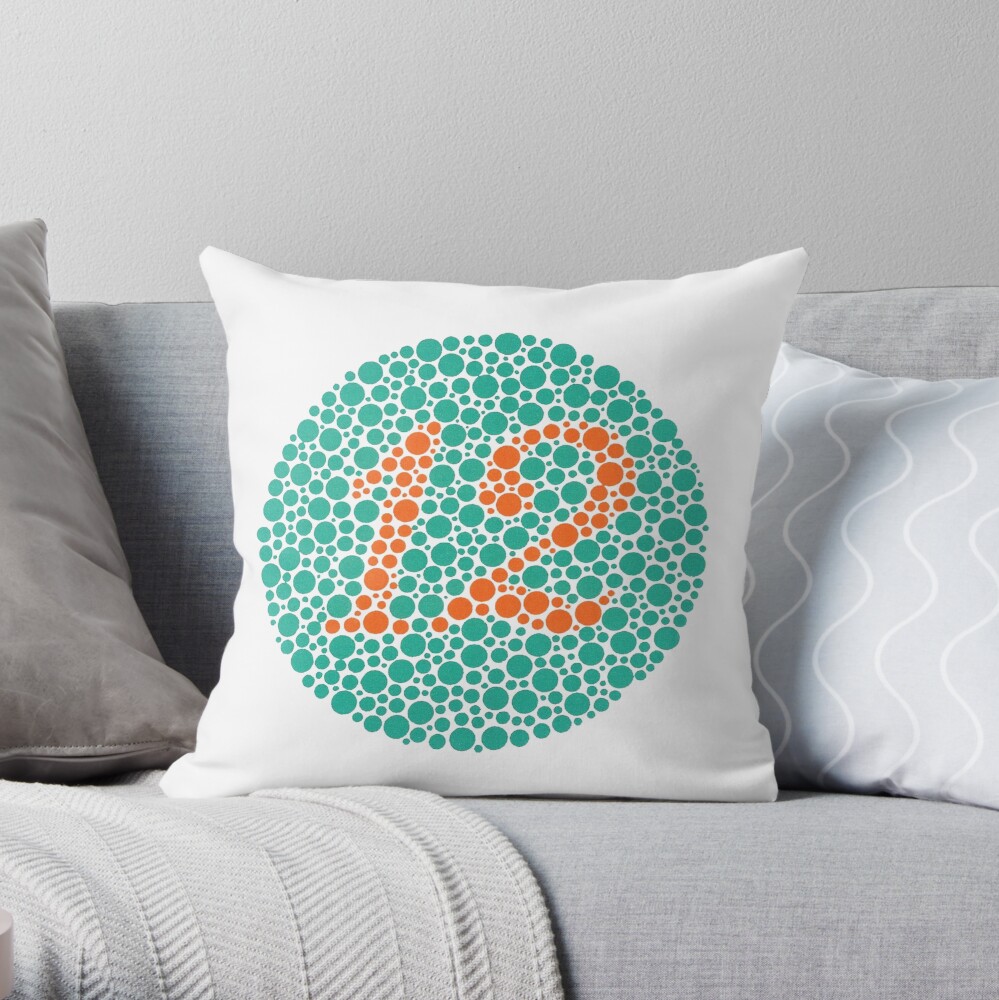 12 - Ishihara Plate Throw Pillow