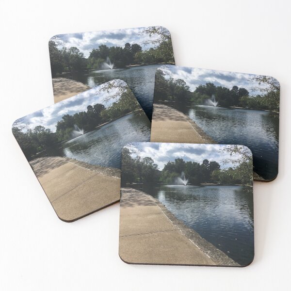Item preview, Sidewalk next to the Pond and Fountain in the Middle of Loose Park designed and sold by Zen  Goat.