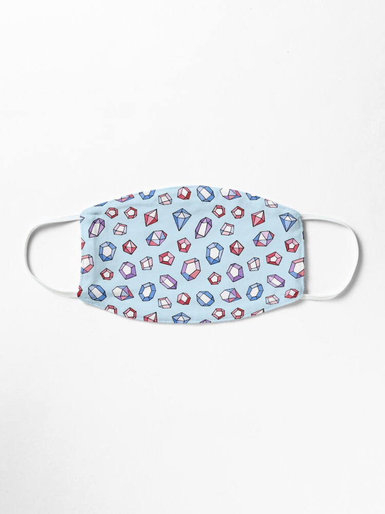 Alternate view of Jewels on blue Mask