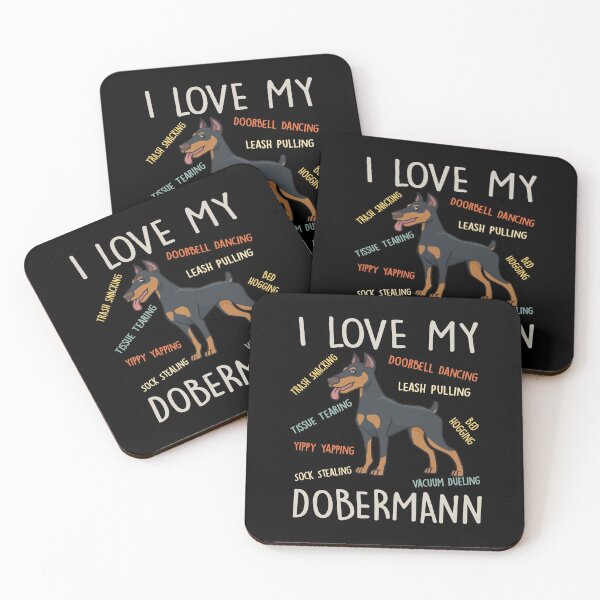 Item preview, I Love My Dobermann Dog Lover Mom Dad Cute Funny Gift designed and sold by rafaeltto.