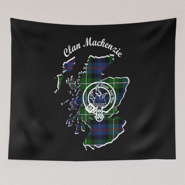 Item preview, Clan MacKenzie Scotland Map Crest designed and sold by BagTown Clans.