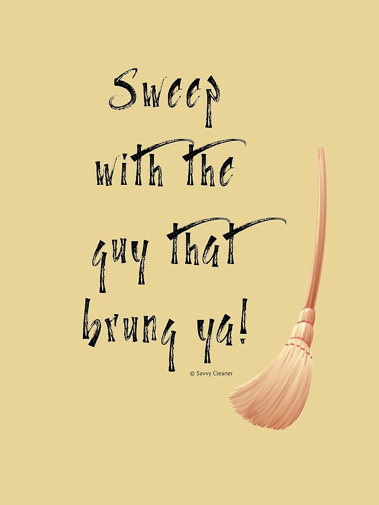 Thumbnail 3 of 3, Drawstring Bag, Sweep With the Guy That Brung Ya Cleaning Broom Humor designed and sold by SavvyCleaner.