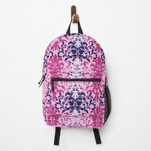 Item preview, Pink and Navy Damask designed and sold by MeganSteer.