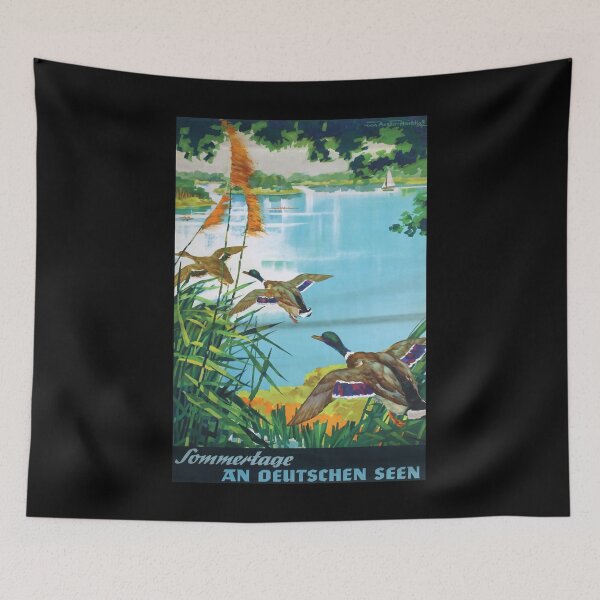Artikelvorschau, Sommertage and deutschen Seen retro poster entworfen und verkauft von CorasPosters.