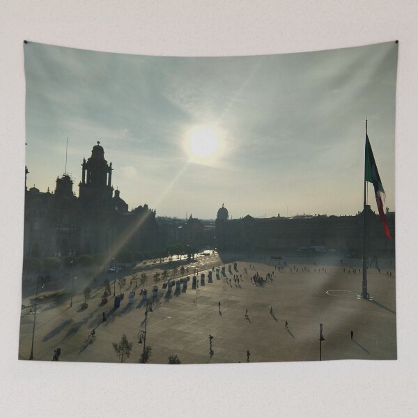 Item preview, Zócalo Cathedral and Flag designed and sold by madagan11.