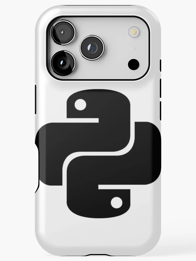Thumbnail 1 of 4, iPhone Case, Python Black Logo Coding Script designed and sold by thefrshmachine.