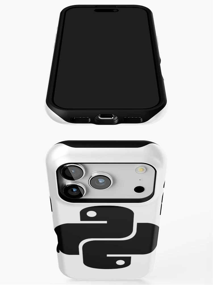 Thumbnail 3 of 4, iPhone Case, Python Black Logo Coding Script designed and sold by thefrshmachine.