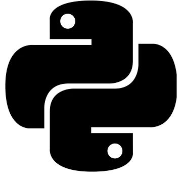 Artwork thumbnail, Python Black Logo Coding Script by thefrshmachine