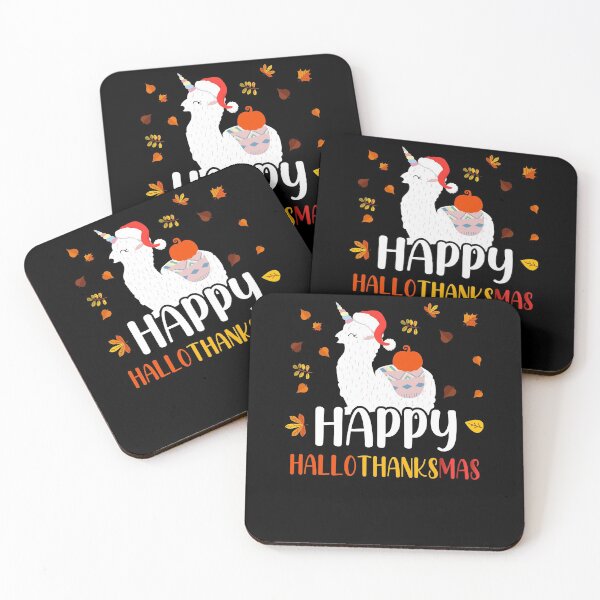 Item preview, Happy Hallothanksmas / Cute Llama Happy Hallothanksmas designed and sold by Run to Creations.