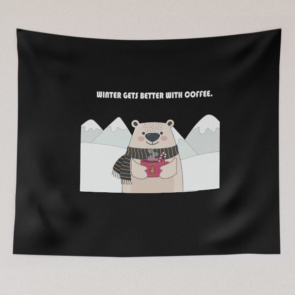 Item preview,  winter gets better with coffee designed and sold by PRINTED ..