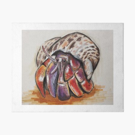 Hermit Crab Art Board Print