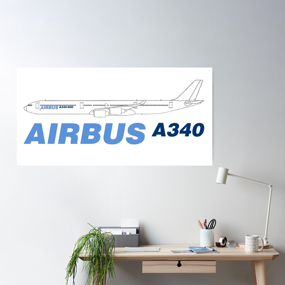 A340-500-600 Aufkleber Vorderseite A340 Vinyl-Aufkleber, A340