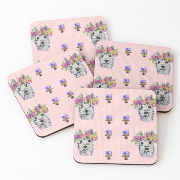 Item preview, Llama with Viola Flowers designed and sold by Sarah  Rajkotwala.