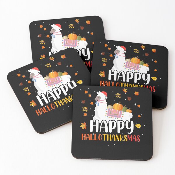 Item preview, Happy Hallothanksmas / Cute Llama Happy Hallothanksmas designed and sold by Run to Creations.