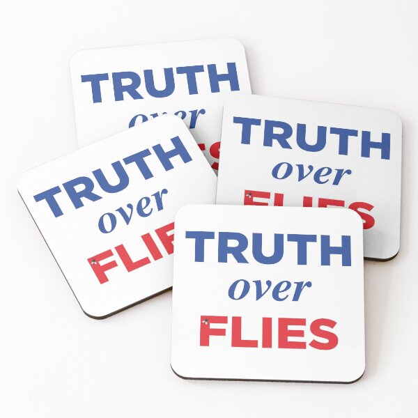 Item preview, TRUTH OVER FLIES | TRUTH OVER LIES | FLY ON MIKE PENCES HEAD PARODY designed and sold by pierrelaidesign.