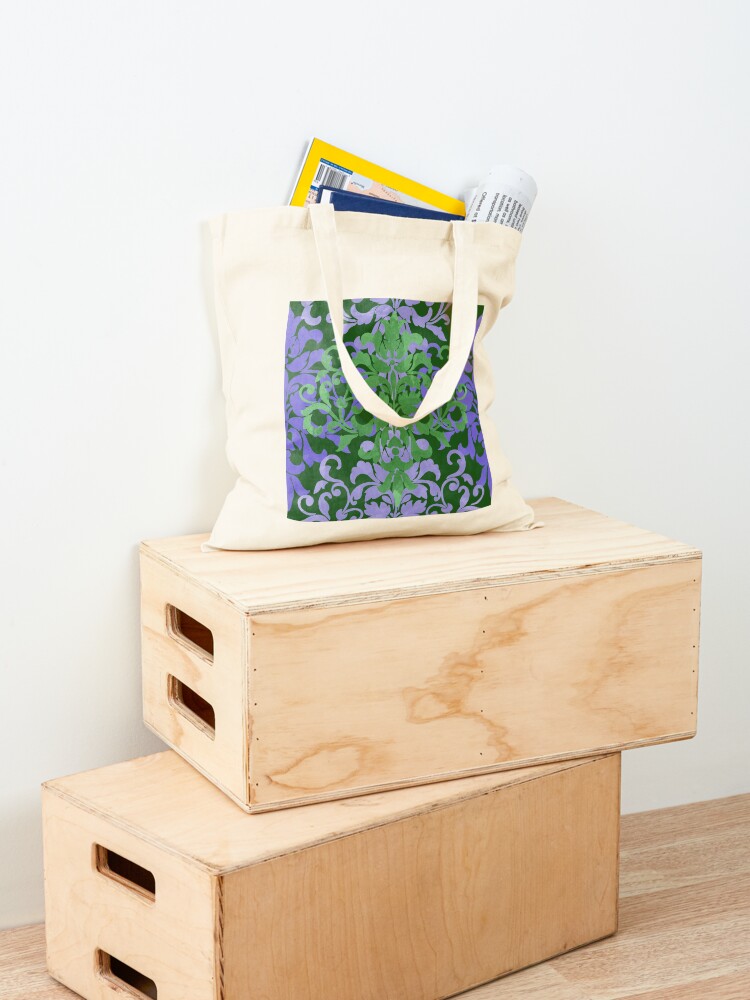 Alternate view of Watercolor Damask Tote Bag
