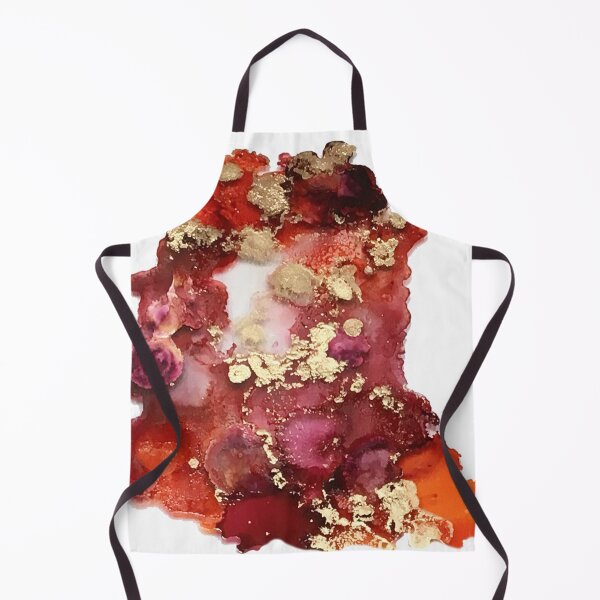 Item preview, Cherry Riot - Cherry and Gold Abstract Ink designed and sold by Jenie Yolland.