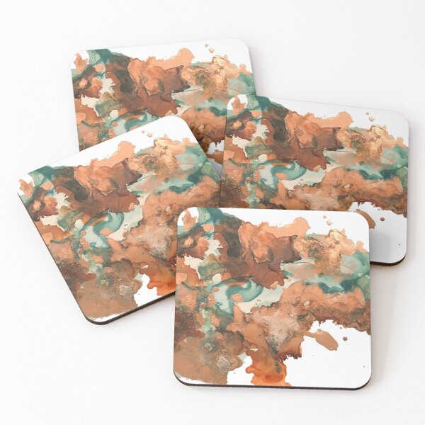 Item preview, Autumn Turning - Copper and Mint Abstract designed and sold by Jenie Yolland.