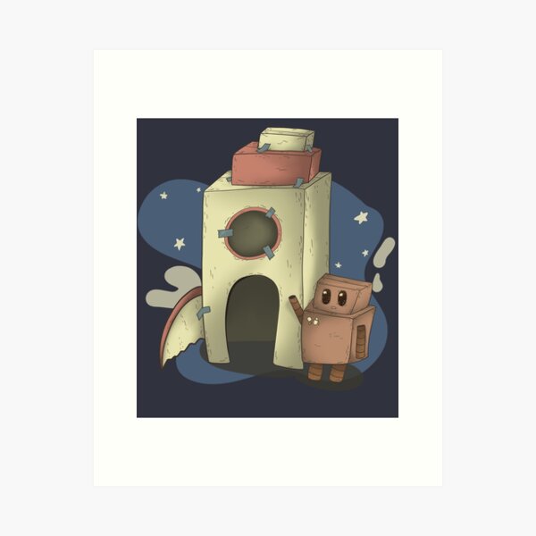 Item preview, Cardboard Beep Boop Goes to Space designed and sold by irlfairy.