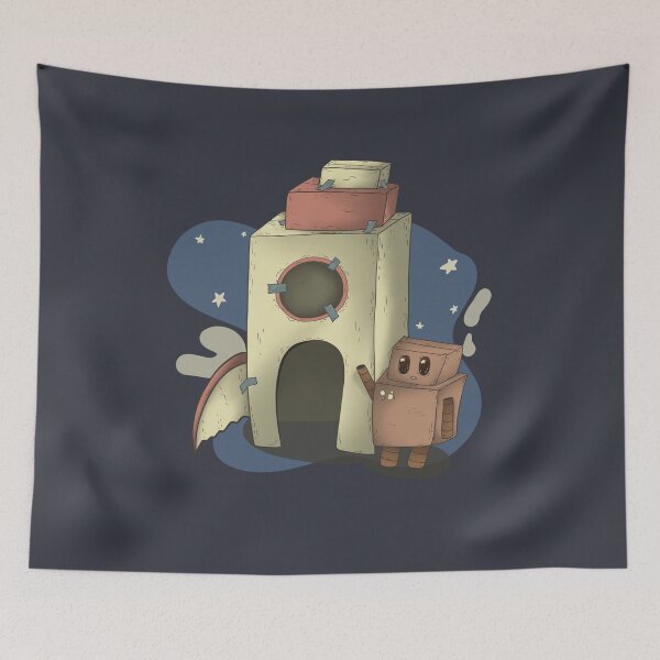 Item preview, Cardboard Beep Boop Goes to Space designed and sold by irlfairy.