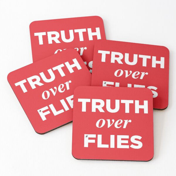 Item preview, TRUTH OVER FLIES | TRUTH OVER LIES | FLY ON MIKE PENCES HEAD PARODY designed and sold by pierrelaidesign.