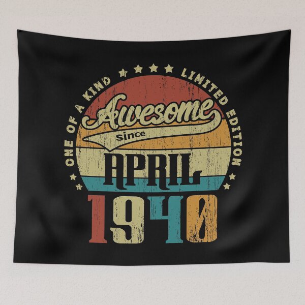 Item preview, Vintage April 1940 One Of A Kind Awesome Since April 1940 81st Birthday Gift 81 Years Old designed and sold by Takatv.