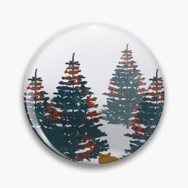 Item preview, Winter Afternoon Fox and Fir Trees designed and sold by NancyMerkle.
