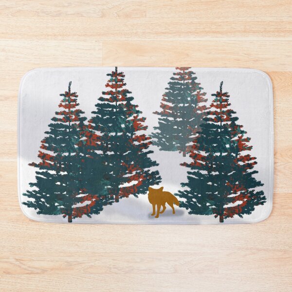 Item preview, Winter Afternoon Fox and Fir Trees designed and sold by NancyMerkle.