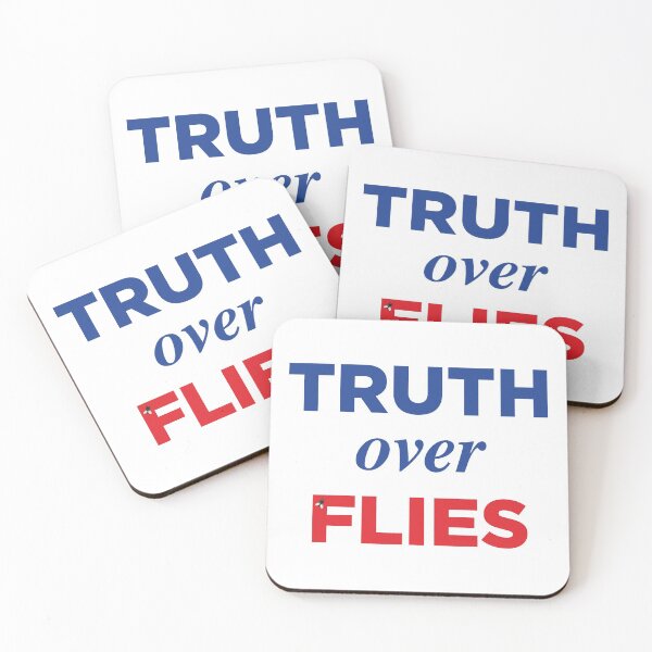 Item preview, TRUTH OVER FLIES | TRUTH OVER LIES | FLY ON MIKE PENCES HEAD PARODY designed and sold by pierrelaidesign.
