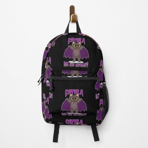 Item preview, Cute Halloween Cat Vampire Catula Cat-Nip Dracula Style Cat Lovers Glowing Vampire Bat Design designed and sold by UrTops.
