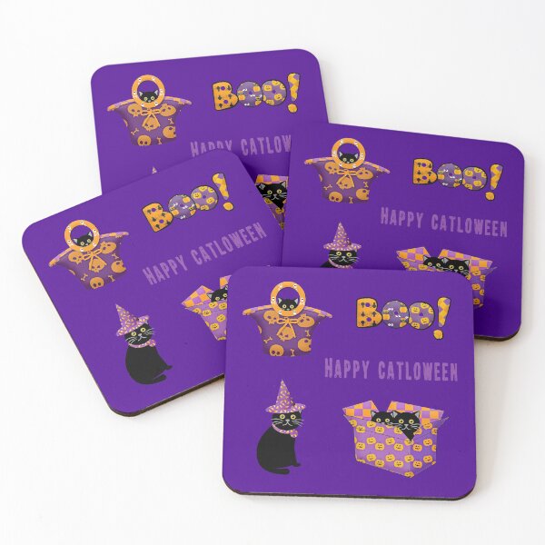 Item preview, Cute Halloween Cat Lovers Enjoy this Design on Sticker Packs and Face Masks. Cuteness and Excellent Value. designed and sold by UrTops.