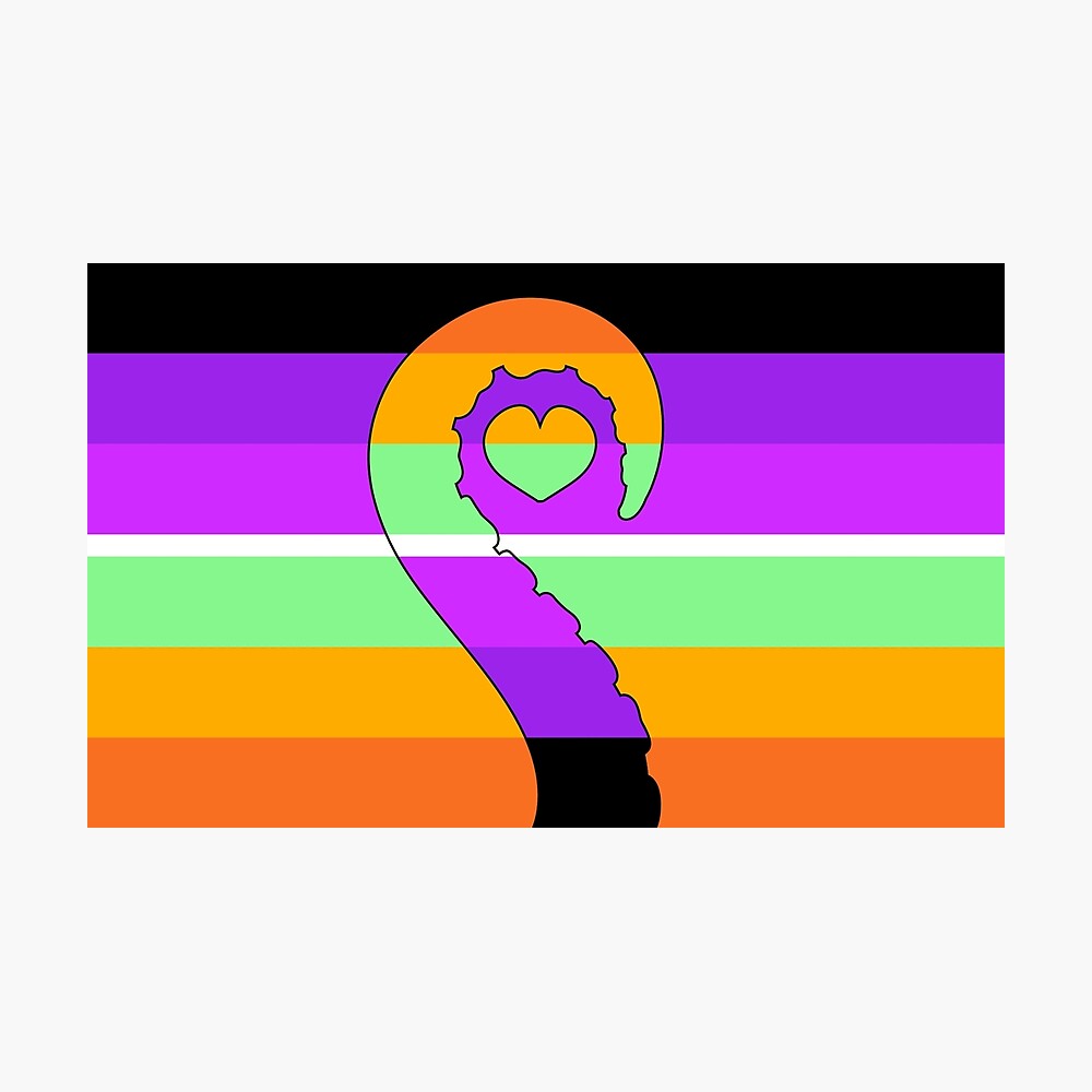 Terato Pride Flag With Tentacle Poster By Cmakesp Redbubble