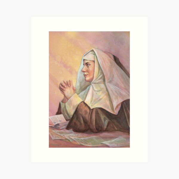 Vista previa del artículo con la obra «Hildegarda de Bingen», diseñado y vendido por Belinda Morris.